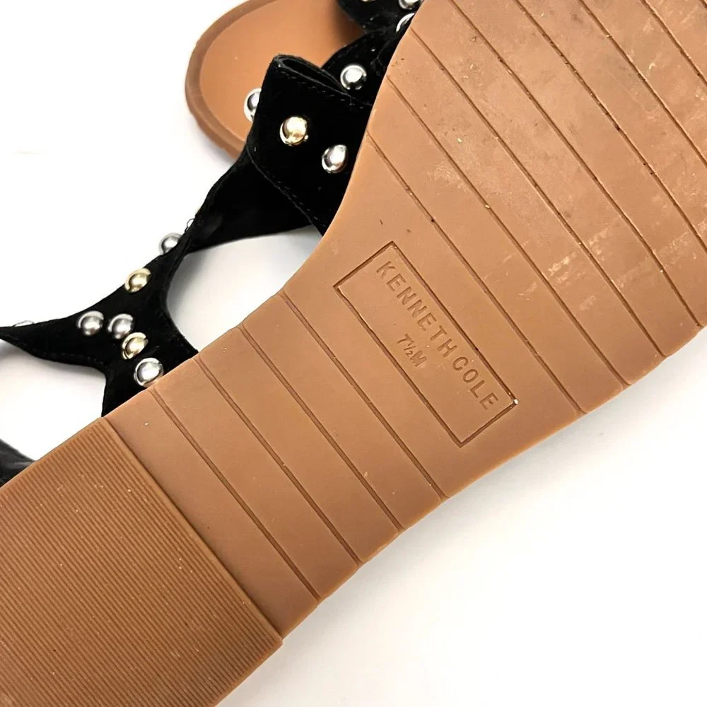 Kenneth Cole Leather Studded Strappy Sandals Women’s Size 7.5